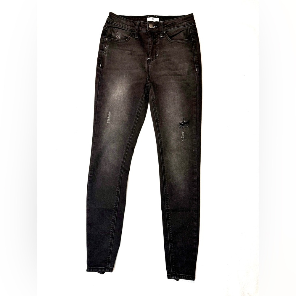 2/$30 BP Black Distressed Stretch Hi Rise Skinny Jeans Sz. 26 #2243